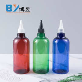 500ml 尖嘴盖 长颈PET塑料瓶 点胶瓶 挤压分装瓶颜料分装瓶