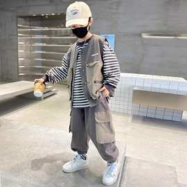儿童装男童秋装套装2026新款中大童春秋款男孩运动春季帅气时髦潮