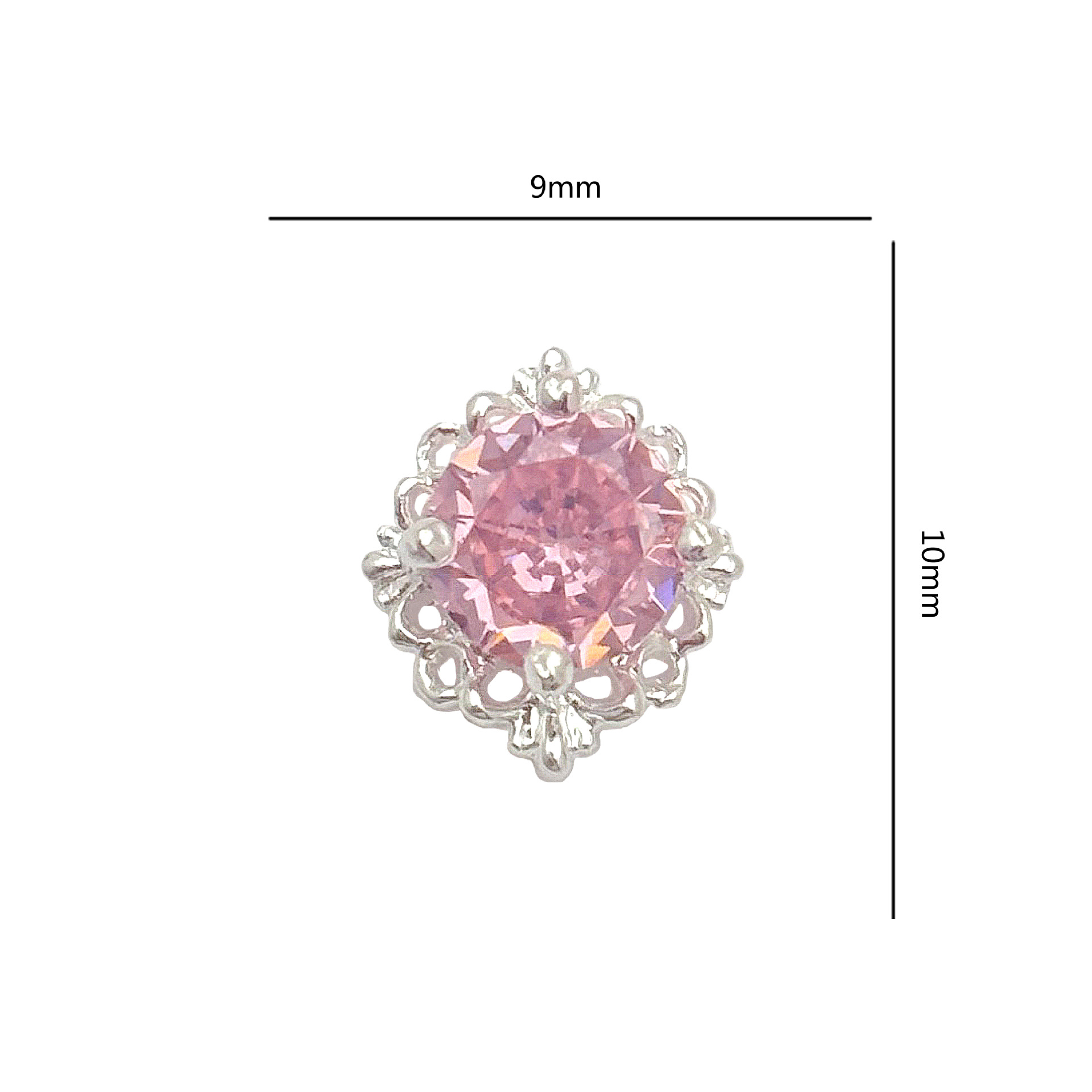 Retro ronda circonio uñas joyería uñas diamante joyería DIY uñas pegatina circón único retro circón fábrica lote