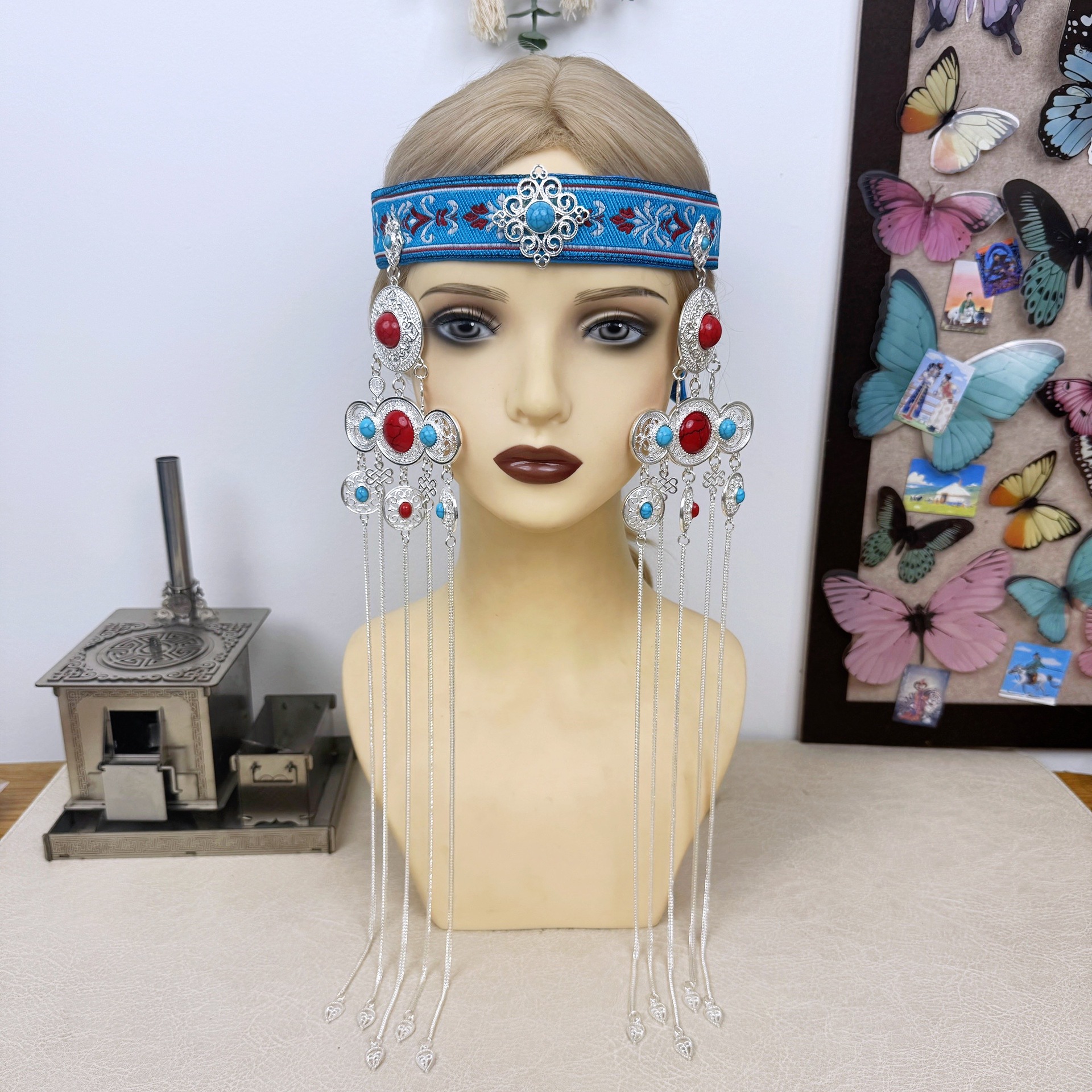 Ethnic headband with tassels