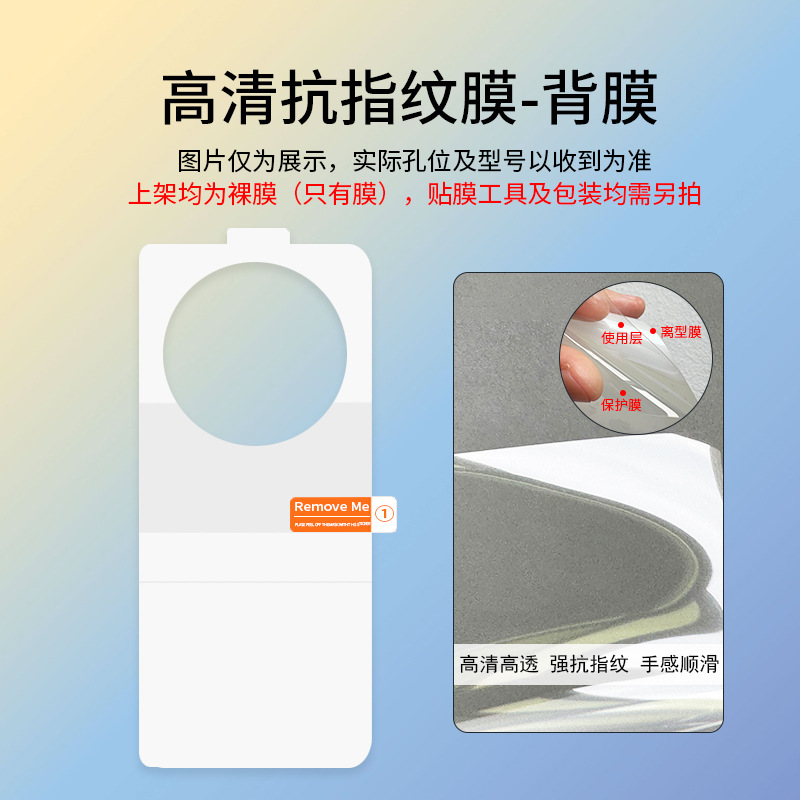 HD anti-fingerprint film-back film
