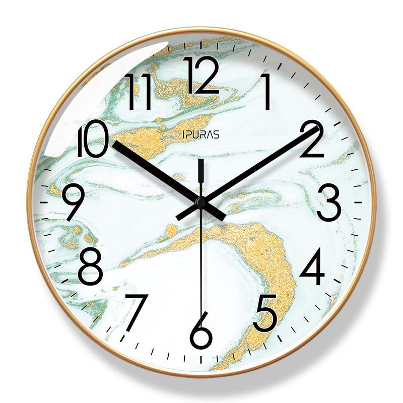 [Ultra-quiet-blue core clock] 8236-B gold frame