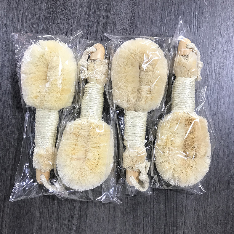 Fabricante en stock masaje cuerpo cepillo hogar cepillo de baño de isal natural cepillo de baño