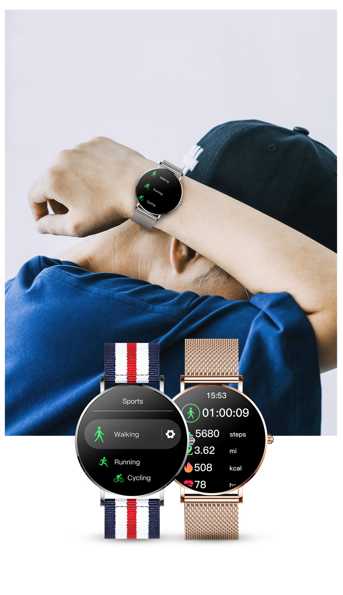 Smartwatch For Women With Bluetooth Call Function And Heart Rate_voghion.com