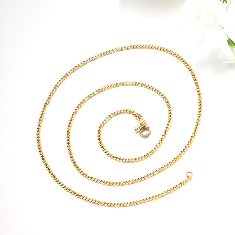 Joyería Xuping simple cadena de acero inoxidable transfronteriza europea y americana diaria fácil de montar botón de langosta joyería de mujer al por mayor