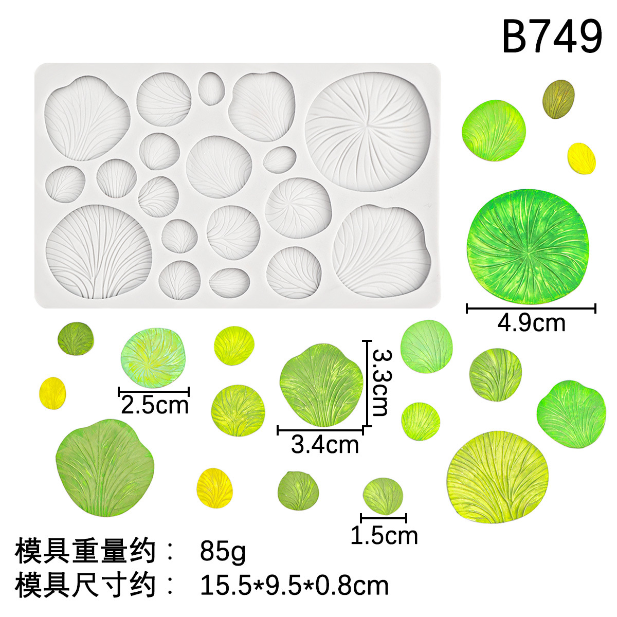 Molde de silicona de hongo hongo molde de chocolate de pastel de fondant de hongo