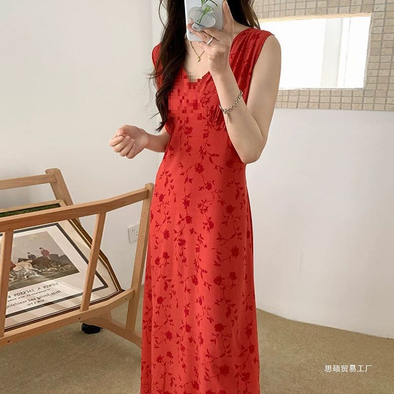 2025 новая хлопково-шелковая ночная рубашка для женщин, летняя домашняя одежда, новое платье в китайском стиле, тонкое
