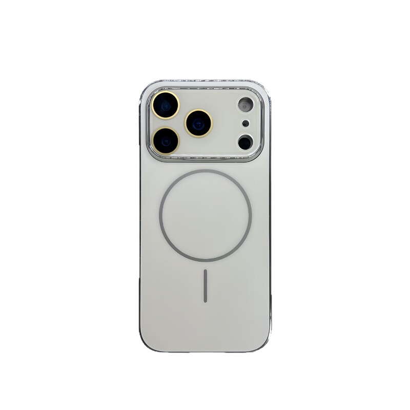 适用iPhone17promax大视窗磨砂磁吸手机壳苹果16原机色电镀保护套|undefined