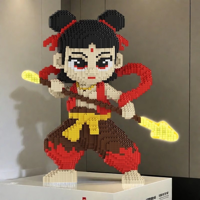 Светящаяся версия-48 см Неза Третий Принц + Молоток из строительного блока