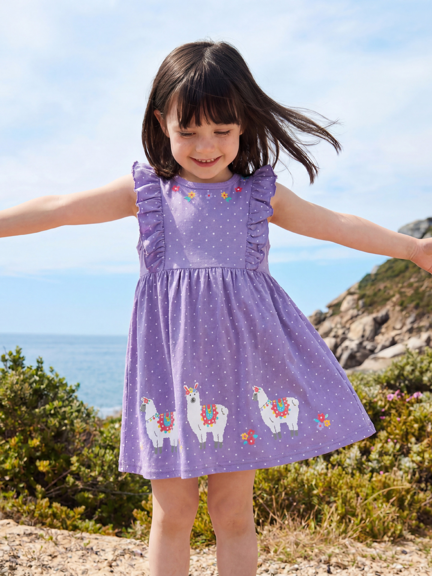 26 nuevos vestidos de moda para niñas en Europa y los Estados Unidos en verano vestidos de dibujos animados de encaje vestidos infantiles vestidos infantiles de cuello redondo vestidos infantiles