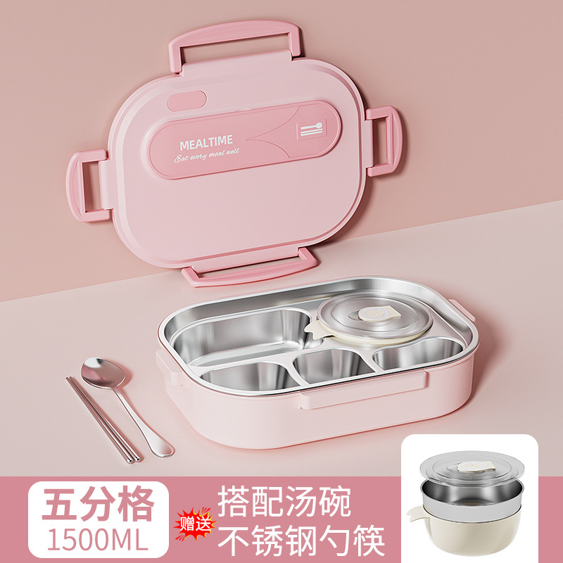 Caja de almuerzo de aislamiento térmico 316 de acero inoxidable para trabajadores de oficina estudiantes pueden cocinar platos de microondas para arroz divididos en cajas de almuerzo