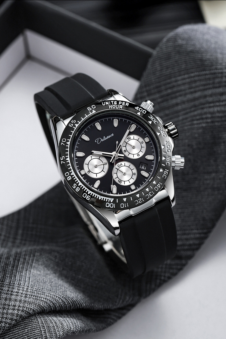 Genuine classic Ditona fully automatic mechanical watch multi-functional three-eye six-pin calendar waterproof luminous men's watch_voghion.com