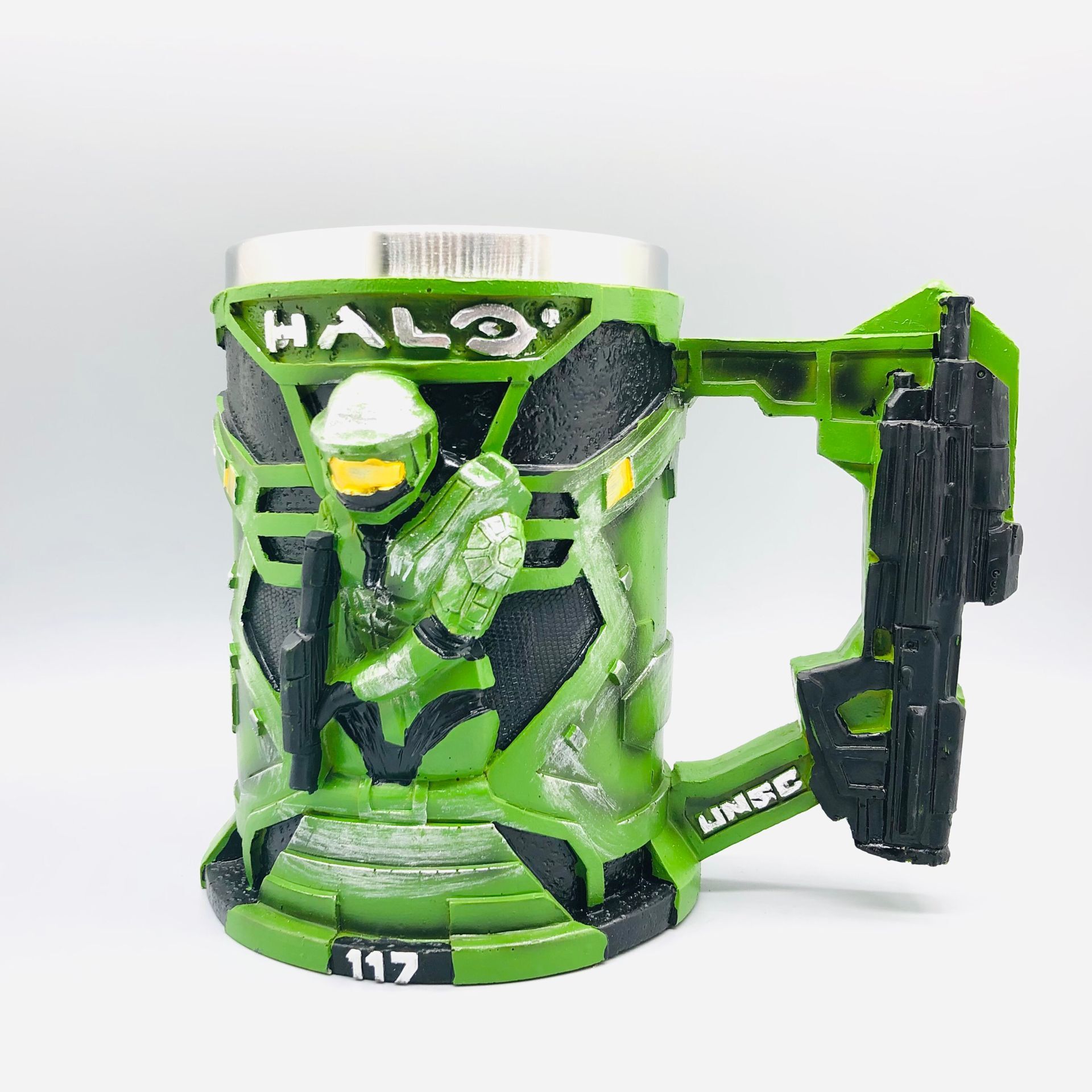 Halo Infinite officer Mark copa de vino verde soldado Master Chief Taza Tankard