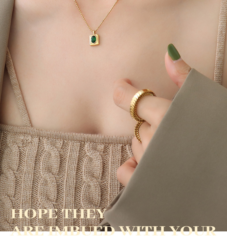ins court style autunno e inverno nuova luce lusso ovale opale rame ciondolo collana_voghion.com
