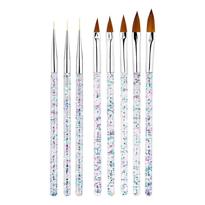 Amazon 28 piezas de uñas cepillo conjunto traje fototerapia pintura dibujo línea pintura flor floración uñas herramientas traje