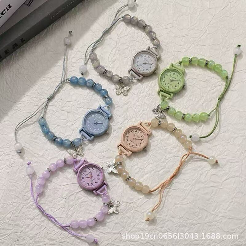 Watch for Female Students to Check the Time during Class, Stylish and Unique, Versatile for Middle and High School Students, Beaded Bracelet Watch