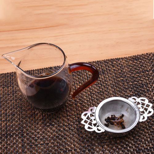 Cross-border 304 stainless steel tea strainer, lace tea separator, tea filter, high-end tea brewer