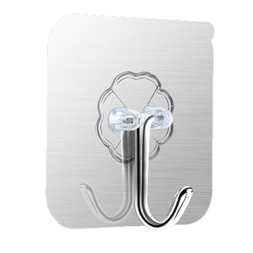 Transparent hook without punching, super strong self-adhesive wall-mounted wall-mounted, traceless kitchen, bathroom and bathroom universal sticky hook