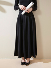 【衡嘉HS】秋季百褶裙女百搭显瘦垂感A字版全羊毛高腰中长半身裙