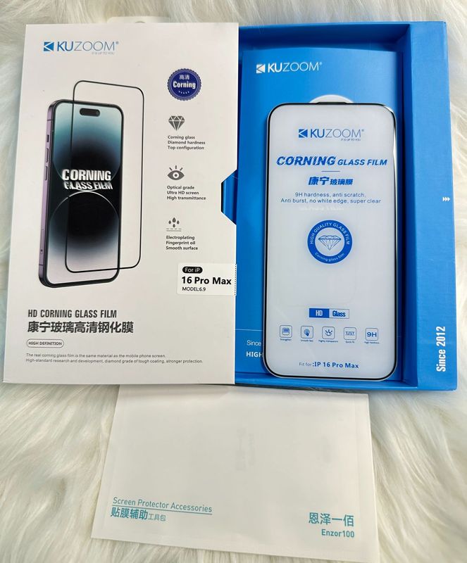 kuzuクール族強化ガラスフィルムは、Apple 17/16/15/14/Pro Maxに適しています。3D大曲面、高精細、覗き見防止、つや消し加工。|undefined