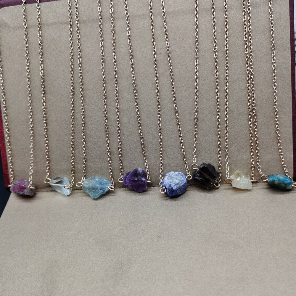 Fashion Geometric Agate Plating Natural Stone Necklace 1 Piece