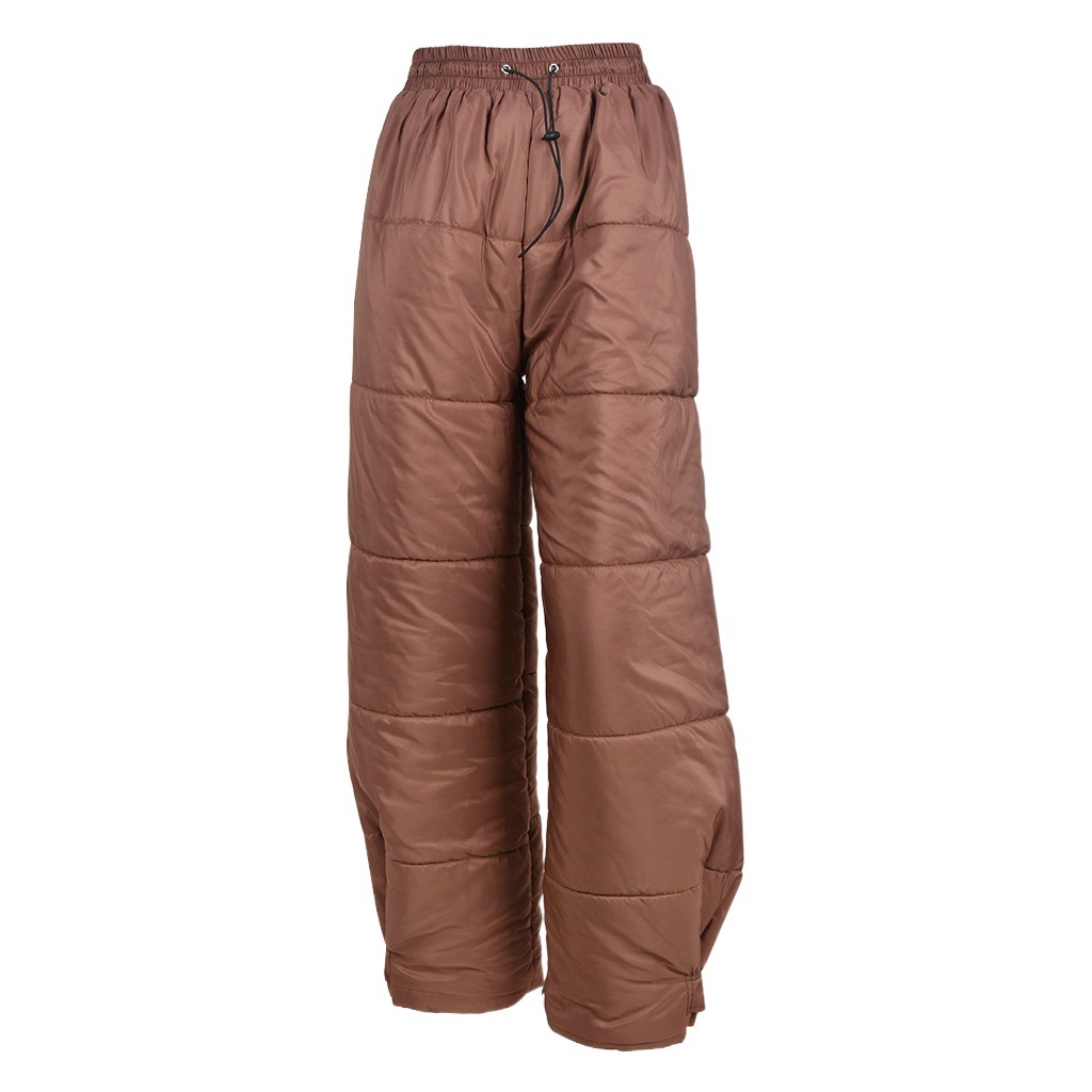 8743PD nazada otoño europeo y americano nuevos pantalones de algodón caliente acolchado cordón bolsillo elástico cintura Velcro pantalones de algodón image 1
