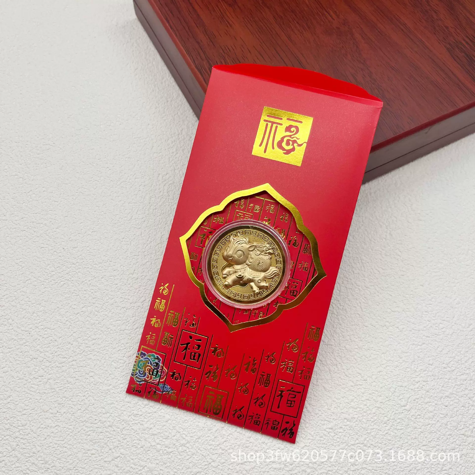热卖爆款马年红包纪念收藏金片贺岁送礼精致红包门店同款可批发