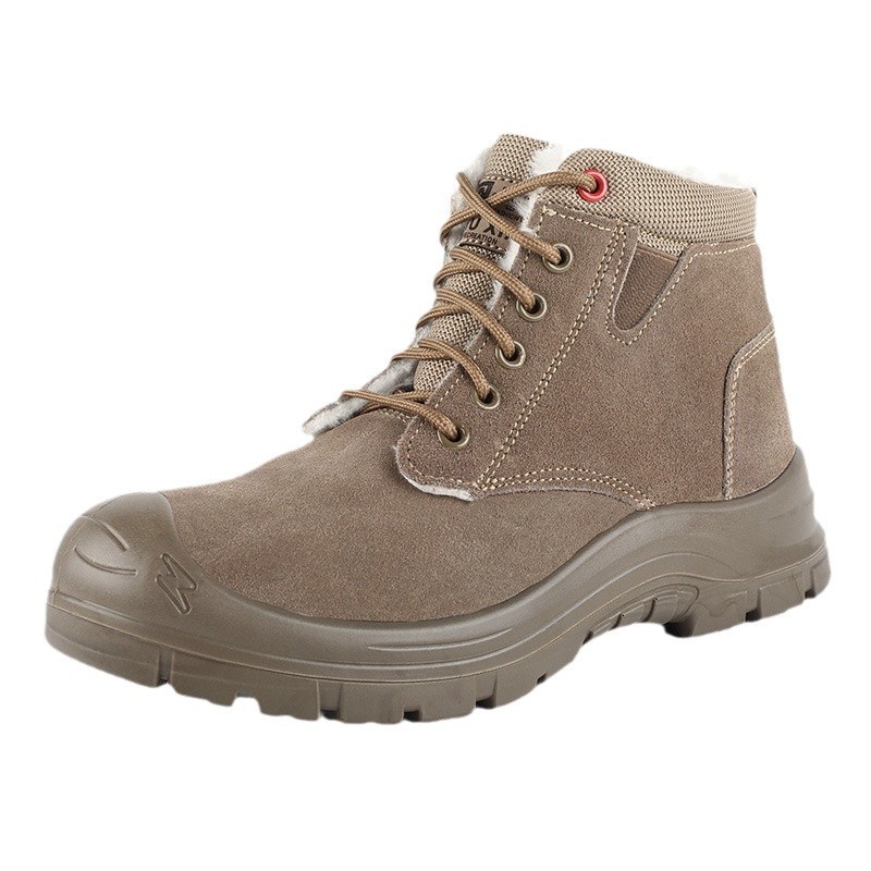 Fábrica directa al por mayor zapatos de protección laboral de cuero invierno caliente a prueba de frío de acero cabeza alta anti-golpe anti-punchada zapatos de seguridad