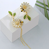 Design asymmetrical earrings, trend of season, flowered