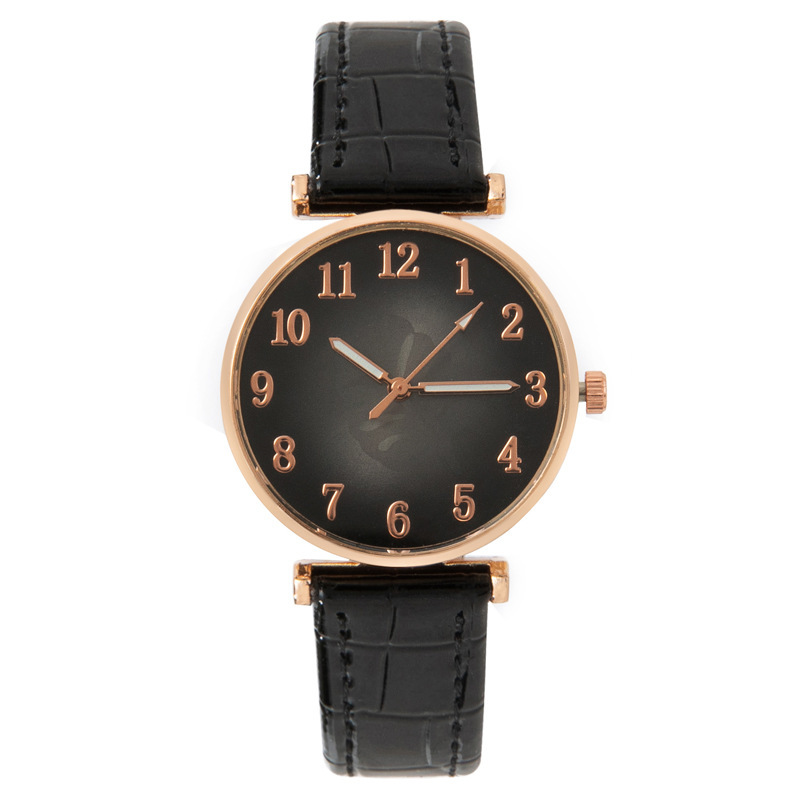 Foreign Trade Cross-Border Hot Selling Leaf Digital Women's Watch Women's Watch Quartz Watch Belt Watch Manufacturer Ready Stock