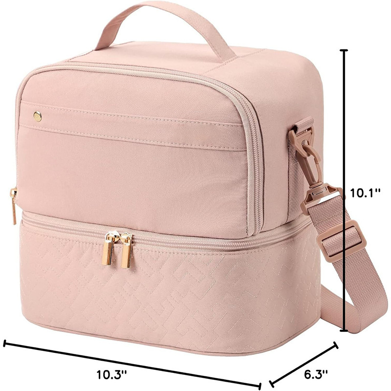 Nueva bolsa de almuerzo para mujer, bolsa de almuerzo, caja de almuerzo aislada con correa de hombro ajustable, bolsa refrigerada para almuerzo a prueba de fugas
