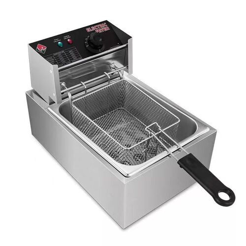 Commercial Electric Fryer Single/Cylinder Electric Deep Fryer 110V Cross-border Electric Fryer Amazon Smart French Fry Machine