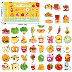 国境を越えた食品冷蔵庫マグネットかわいい漫画子供のキッチン家の装飾 DIY 楽しい食品軟磁性冷蔵庫マグネット