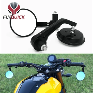 FLYQUICK retro modifikasiya edilmiş motosiklet sükanı arxa dairəvi dekorativ güzgü