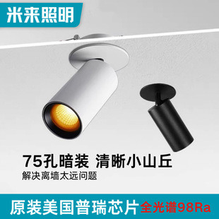 Concealed Hill Spotlight, Anti-Glare, Adjustable Angle, Foldableing and Rotating 3500K 75 Opening, Wall Washing, Elephant and Nose Lamp