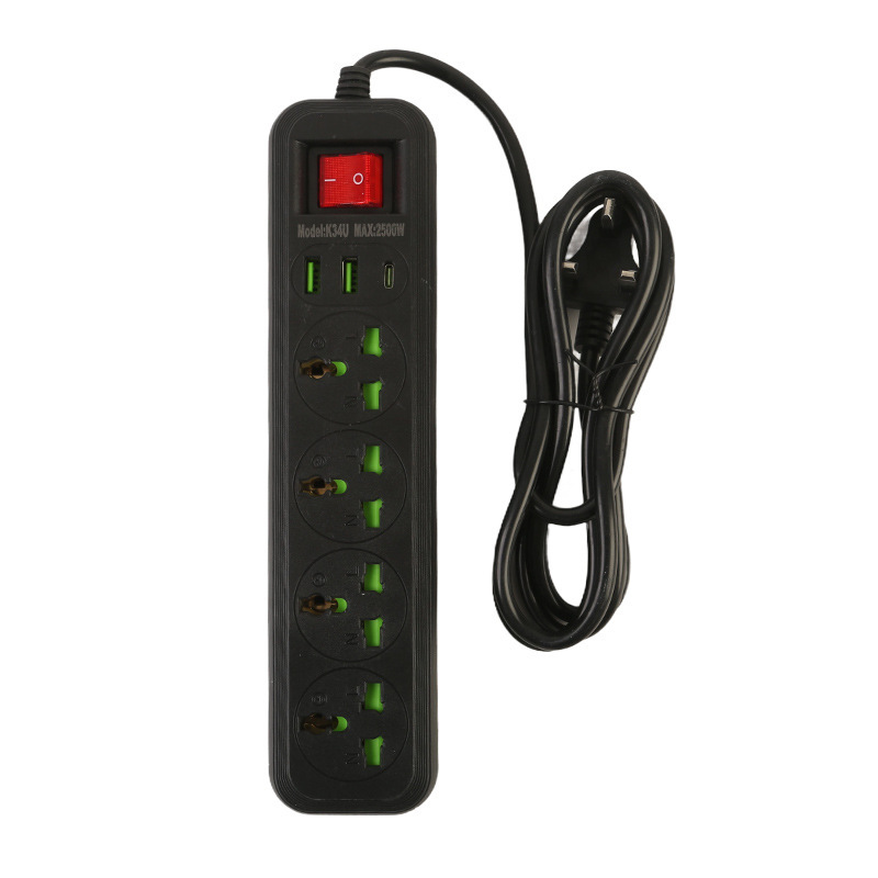 Conector USB de exportación estándar británico estándar europeo estándar americano enchufe de oficina doméstica con interruptor puerta de seguridad para niños