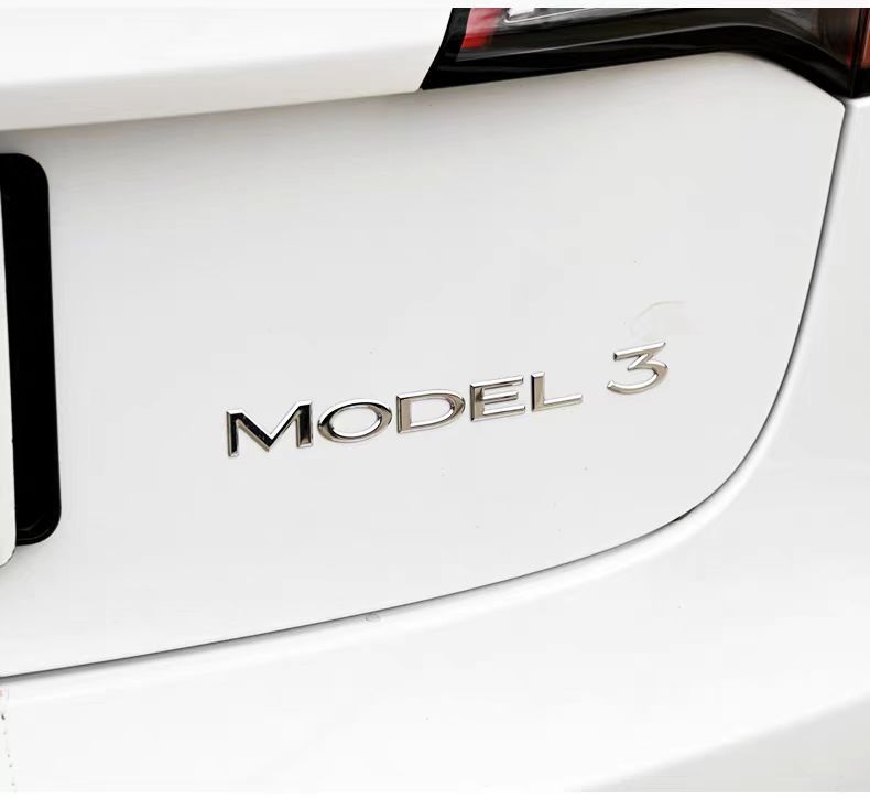 Suitable for Tesla Model3/Y car front and rear logo modification standard TESLA modification plastic car tail logo ABS
