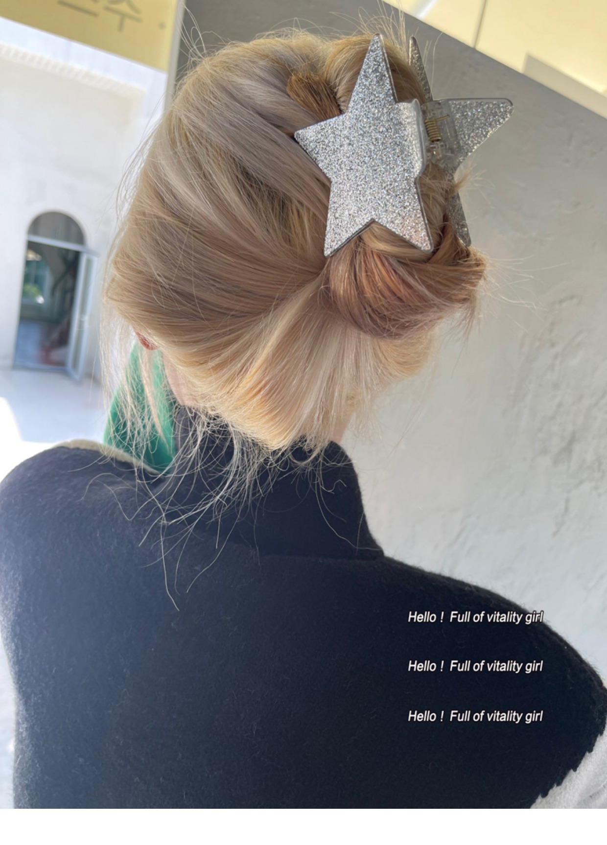 60g Weight Women's Fashion Star Acetic Acid Handmade Hair Claws