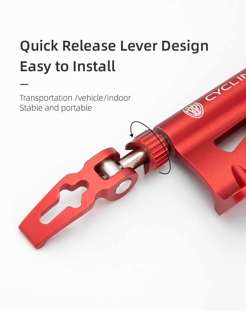 Fourche de vélo fixe en alliage d'aluminium pour montagne, portable, détachable rapidement, cadre suspendu arrière, équipement de conduite_voghion.com