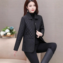 棉服外套女2024秋冬新款大码宽松韩版时尚中年妈妈装菱格夹棉棉衣