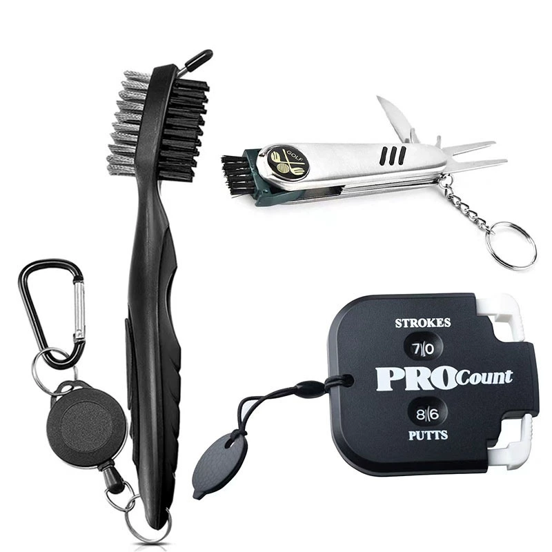 Устройство для подсчета очков в костюме для гольфа Вилка для вилки для гольфа Двусторонняя Чистящая Щетка для гольфа по усмотрению