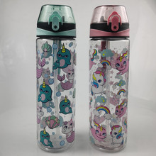 700ml吸嘴弹跳盖运动水壶现货供as材料硅胶提手塑料杯