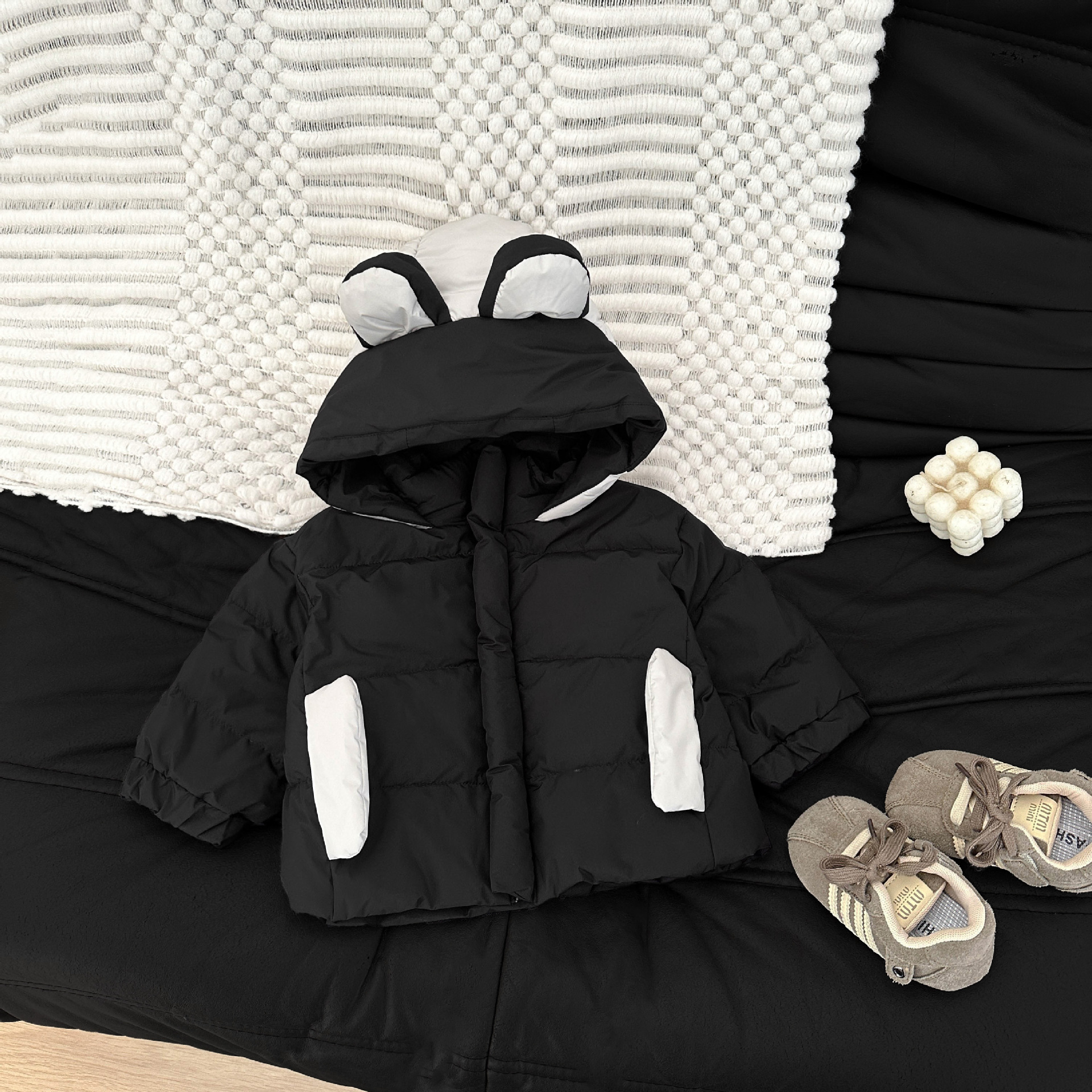 Invierno para niños, nueva ropa coreana para bebés, lindos bebés encapuchados, chaqueta de invierno, chaqueta cálida de invierno.