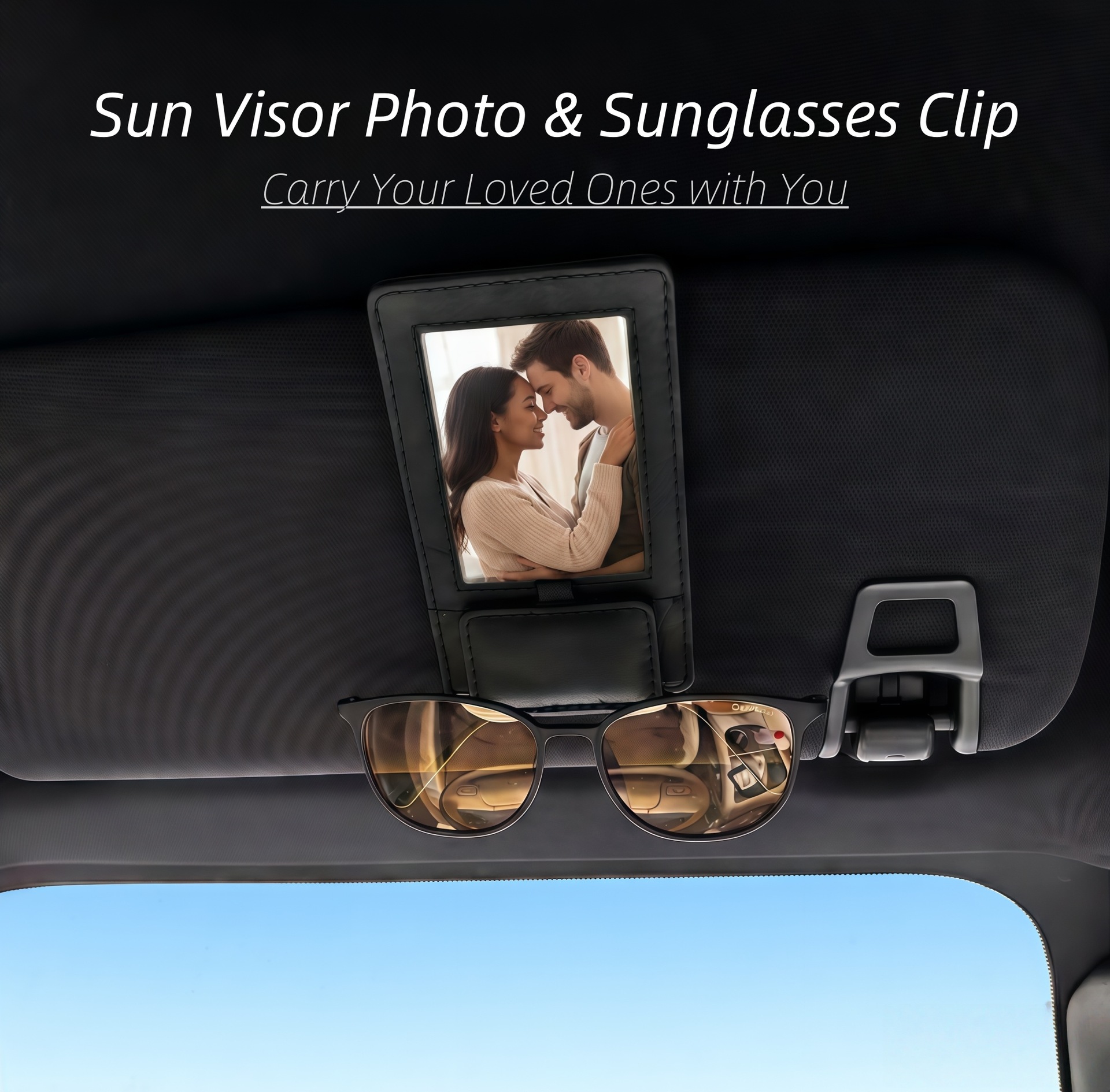 Cross-Border Car-Mounted Glasses Clip Sunshade Eye Protection Bracket Car Interior Accessories Multifunctional Photo Card Storage Clip