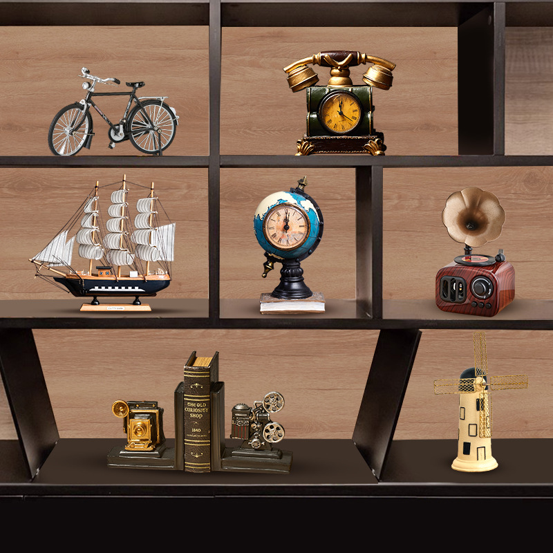 Retro americana del vino del Gabinete TV gabinete decoración objeto antiguo Escritorio de oficina sala de estar decoración de entrada envío gratis