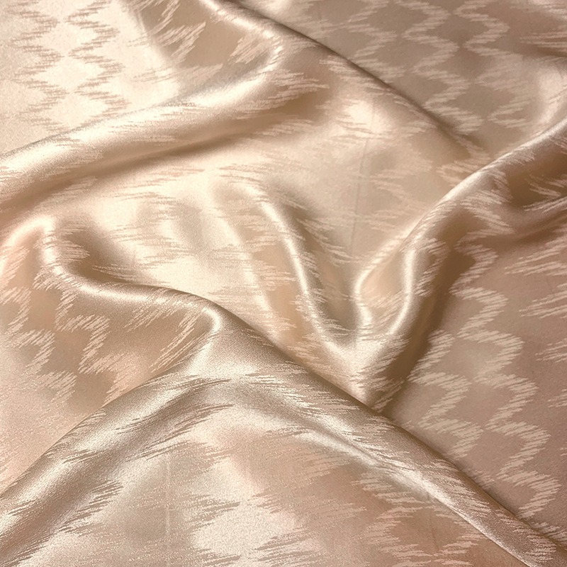 Gran onda 100% seda de seda de alta calidad tela jacquard seda brillante vestido satén chino tela cheongsam
