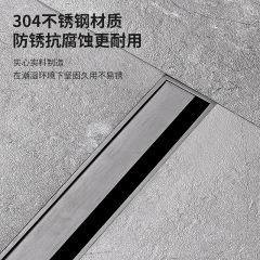 304ステンレス長条線型地漏トイレ防臭防虫極狭長地漏浴室多孔両用列
