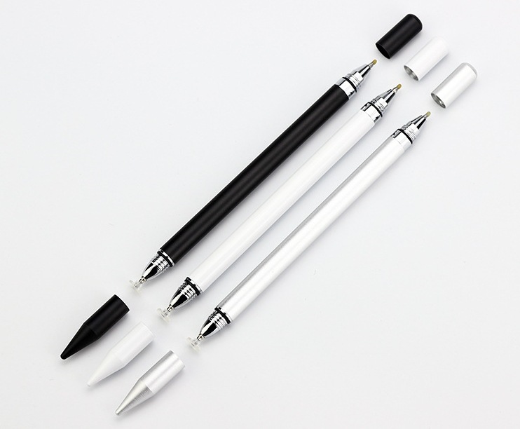 Two-In-One Capacitive Stylus with Writing Disc, Suction Cup Touch Pen, and Resistive Screen Tip, Suitable for Tablet Pens and iPad