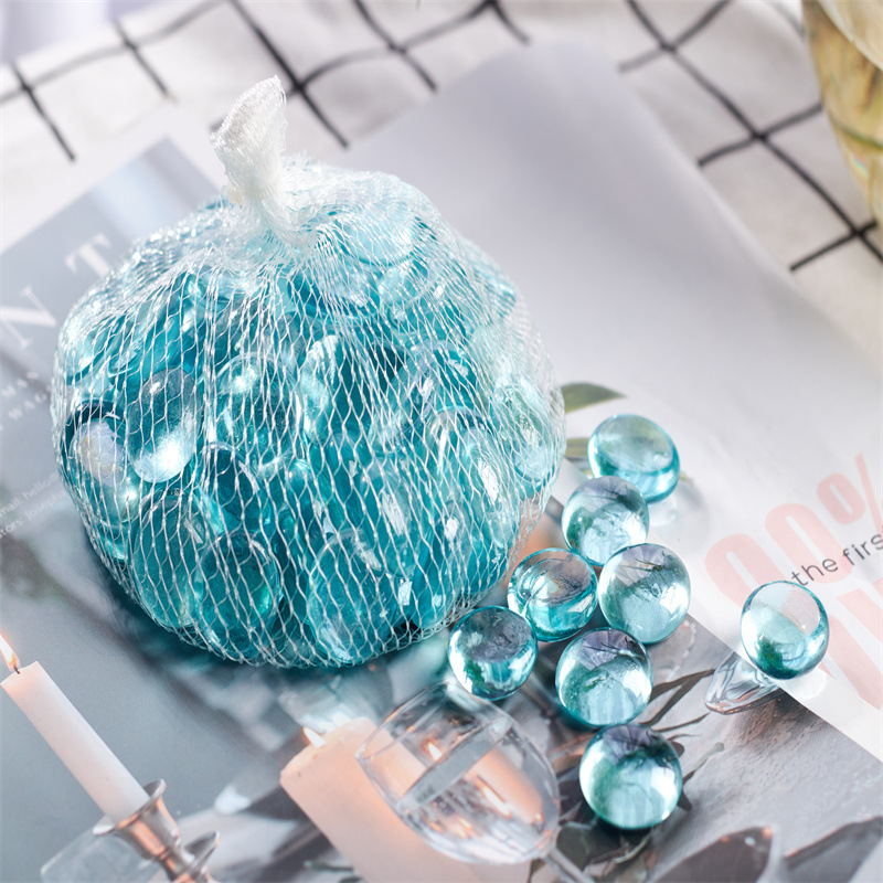 Cuentas planas de vidrio ámbar estilo principal, decoración para brasero, acuario, oficina y manualidades DIY