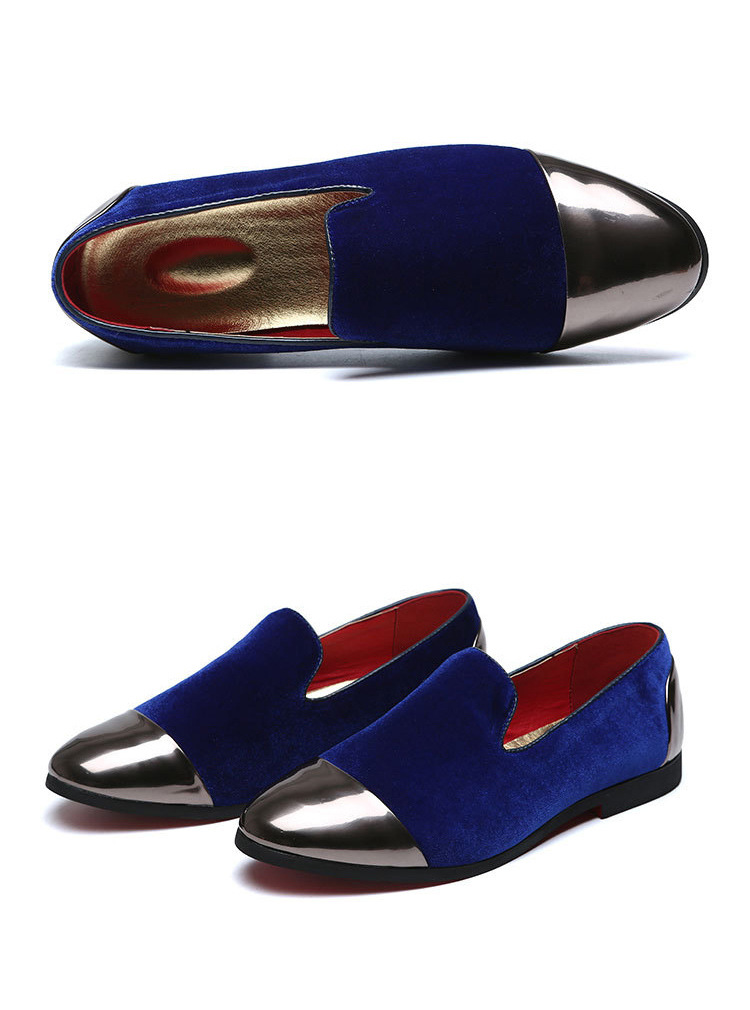 Suede single shoe peas plus size loafers_voghion.com